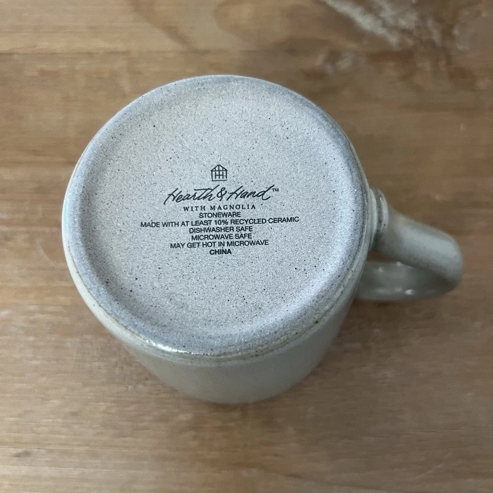 Hearth & Hand Magnolia Stoneware Mushroom Mug Rustic Farmhouse Coffee Cup